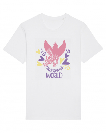 Awesome World Of Unicorns White