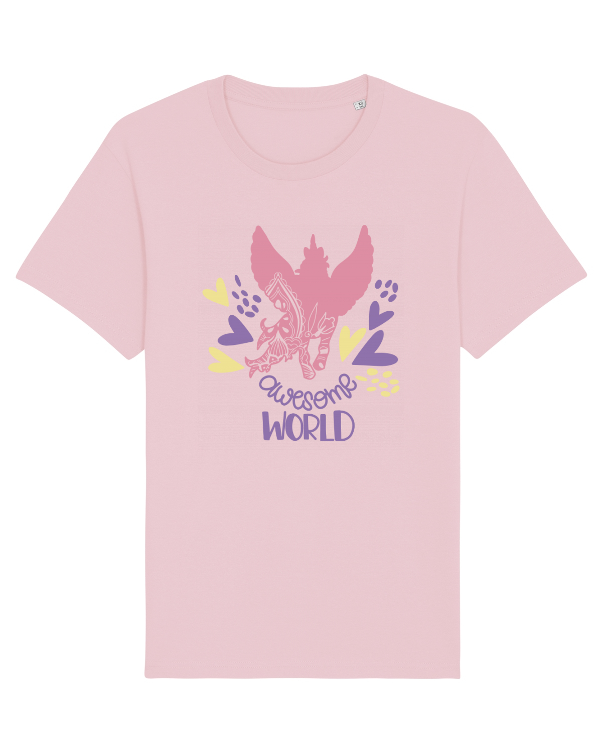 Tricou mânecă scurtă Unisex Rocker Cotton Pink