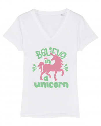 Believe In A Unicorn White