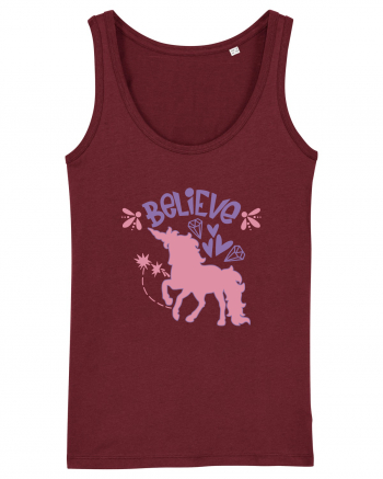 Believe In Unicorns Burgundy