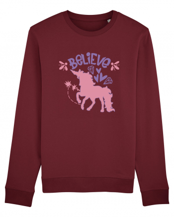 Believe In Unicorns Burgundy