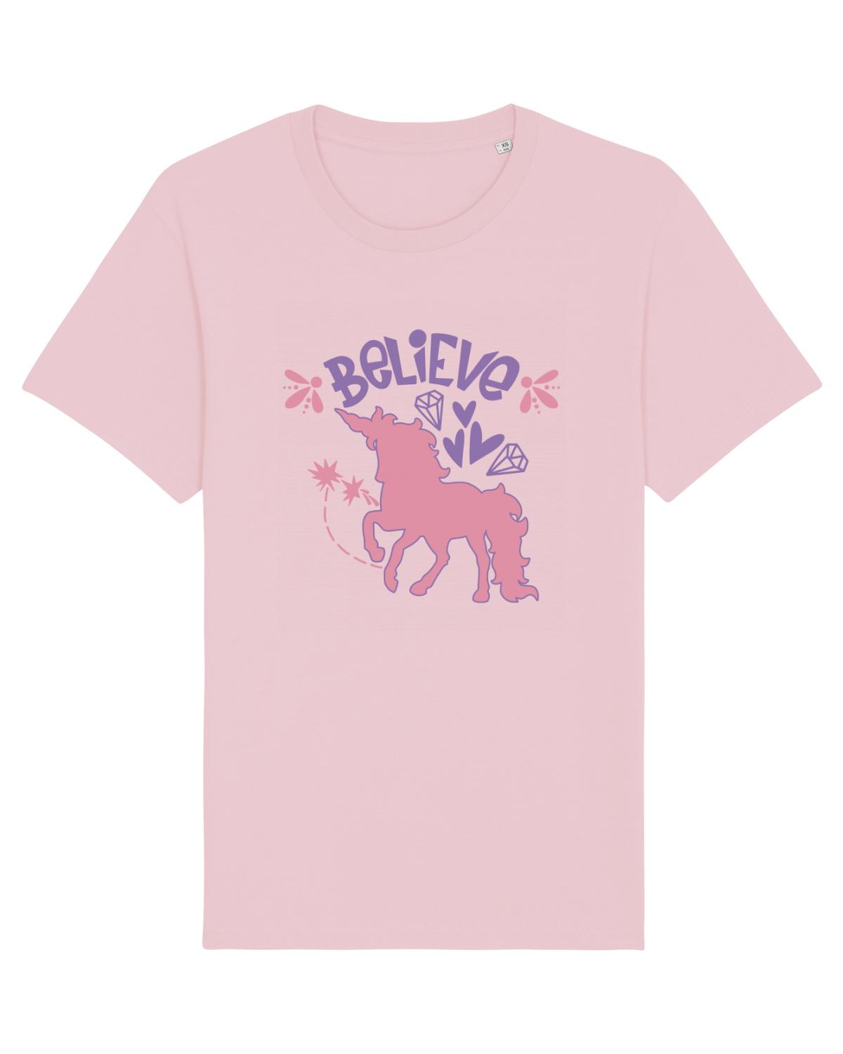 Tricou mânecă scurtă Unisex Rocker Cotton Pink