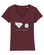 You will shine too Tricou mânecă scurtă guler V Damă Evoker