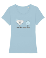 You will shine too Tricou mânecă scurtă guler larg fitted Damă Expresser