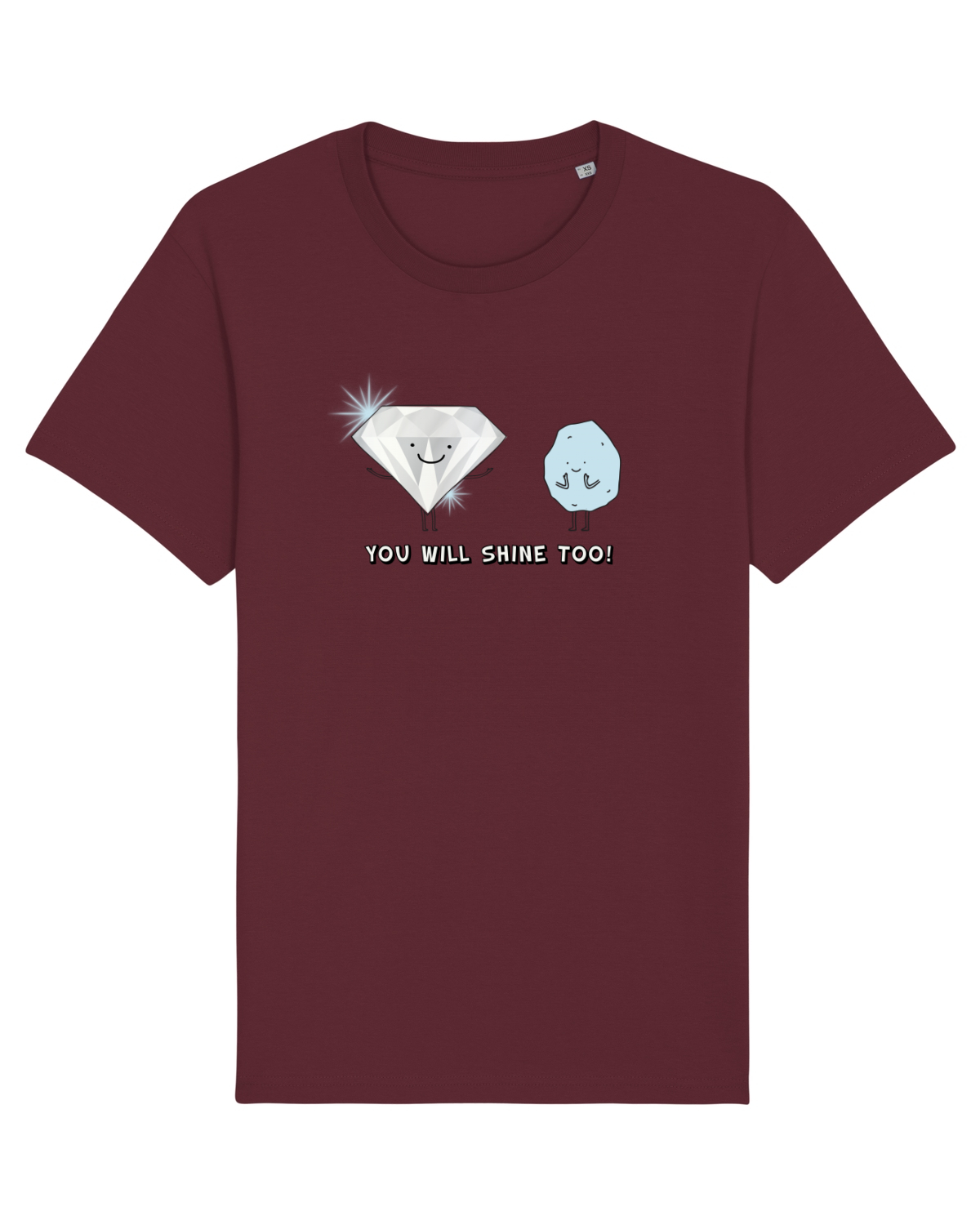 Tricou mânecă scurtă Unisex Rocker Burgundy