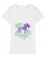 Just Magic Unicorn Tricou mânecă scurtă guler V Damă Evoker