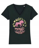 Magic Dream Unicorn Tricou mânecă scurtă guler V Damă Evoker