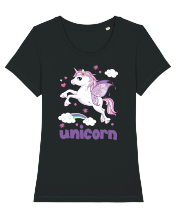 Rainbow Unicorn Black