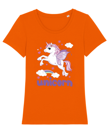 Rainbow Unicorn Bright Orange