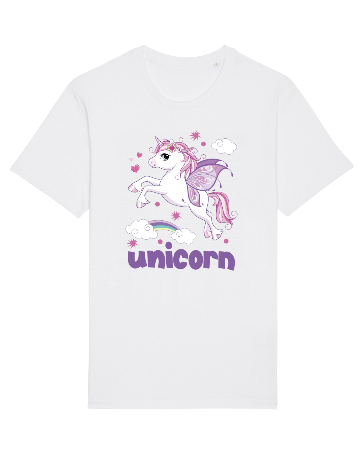 Tricou mânecă scurtă Unisex Rocker White
