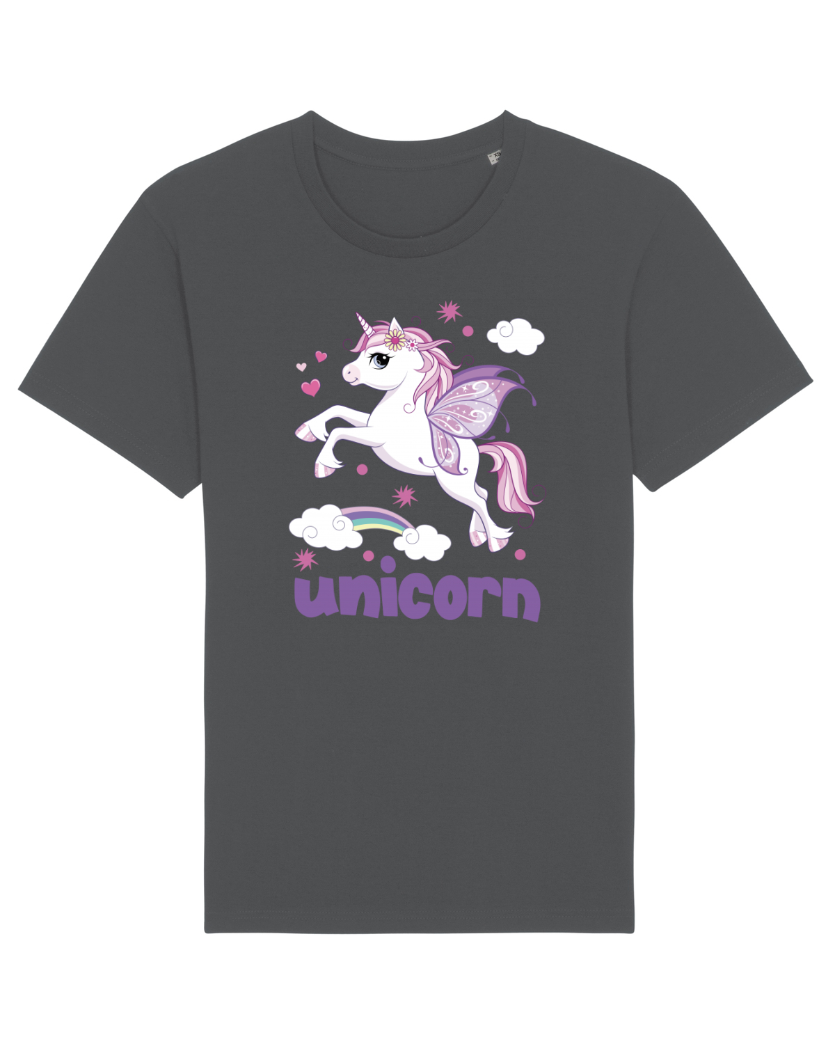 Tricou mânecă scurtă Unisex Rocker Anthracite