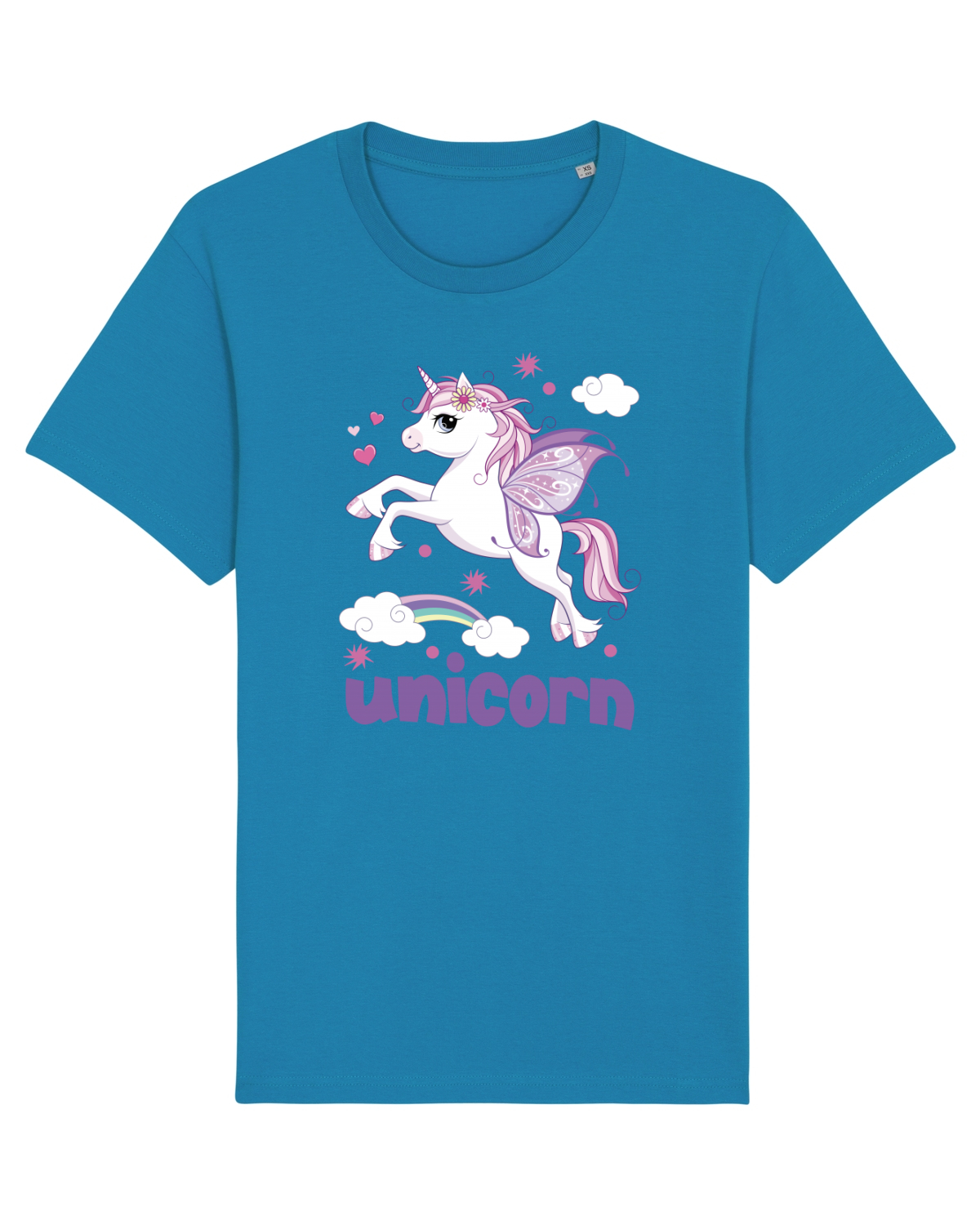 Tricou mânecă scurtă Unisex Rocker Azur