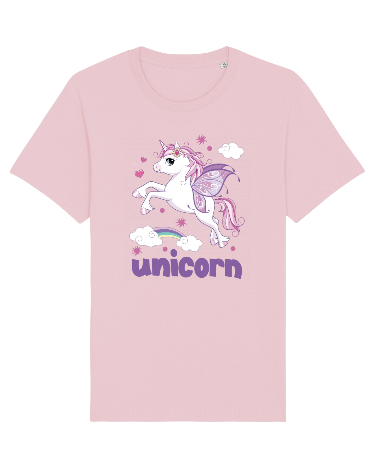 Tricou mânecă scurtă Unisex Rocker Cotton Pink