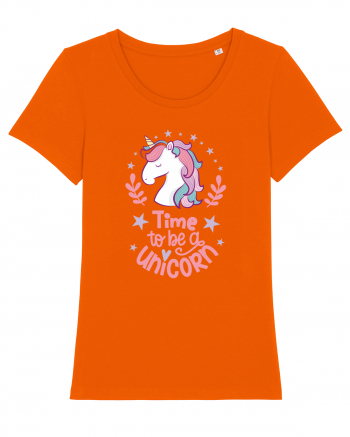 Time To Be A Unicorn Bright Orange