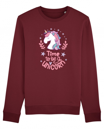 Time To Be A Unicorn Burgundy