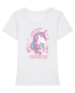 Unicorn Dreams Tricou mânecă scurtă guler larg fitted Damă Expresser