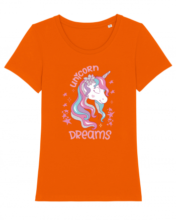 Unicorn Dreams Bright Orange