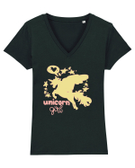 Unicorn Girl Tricou mânecă scurtă guler V Damă Evoker