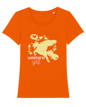 Unicorn Girl Bright Orange