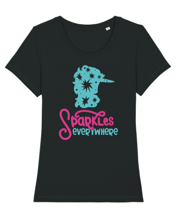 Unicorn Sparkles Everywhere Black