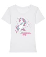 Unicorn Time Tricou mânecă scurtă guler larg fitted Damă Expresser