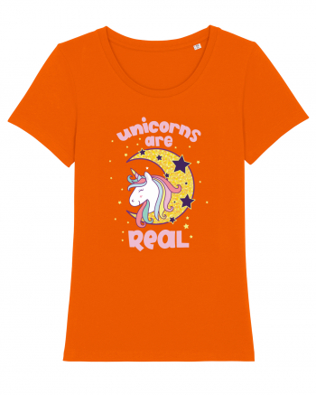 Unicorns Are Real Bright Orange