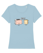 Vreau sa zbor! Tricou mânecă scurtă guler larg fitted Damă Expresser