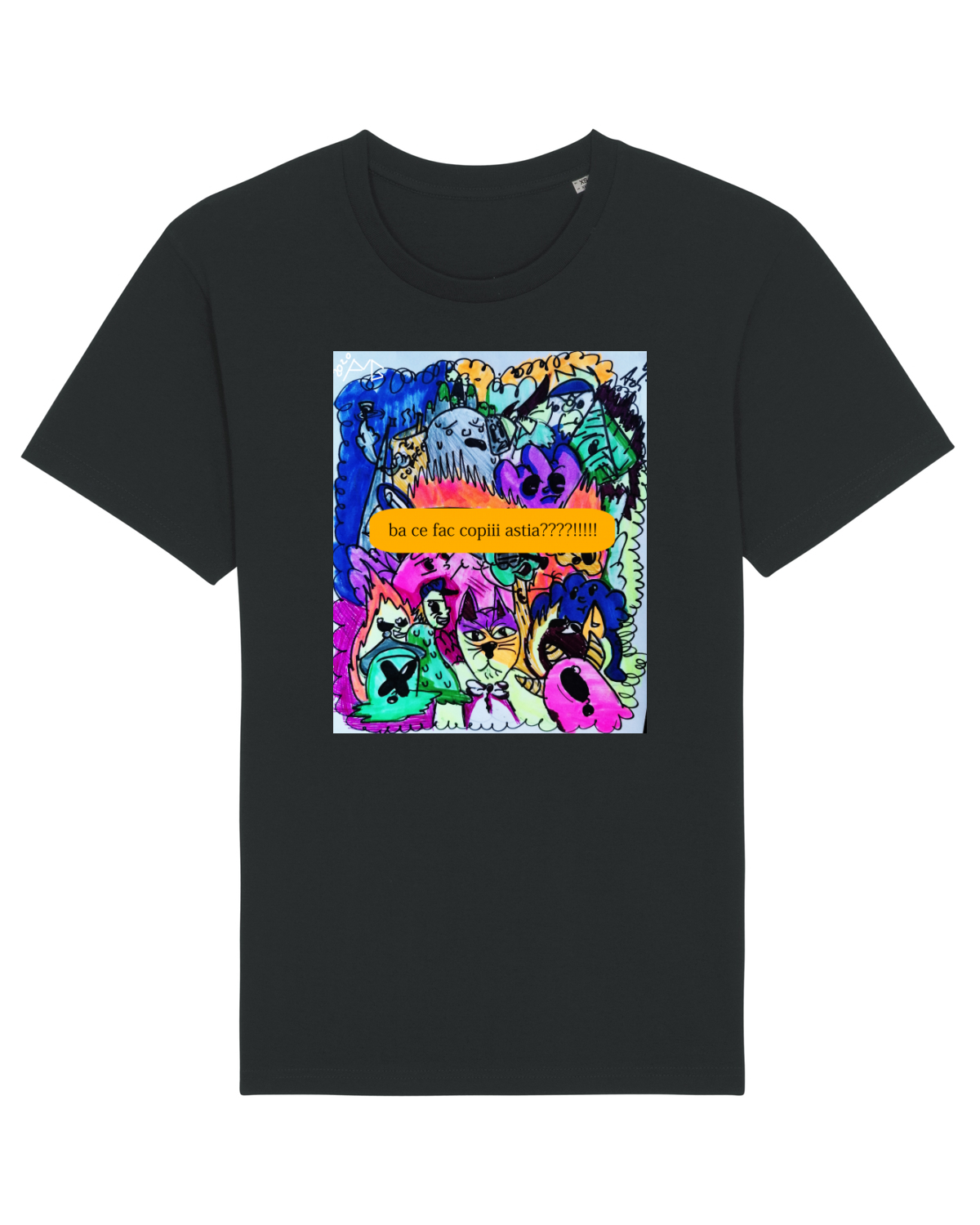 Tricou mânecă scurtă Unisex Rocker Black
