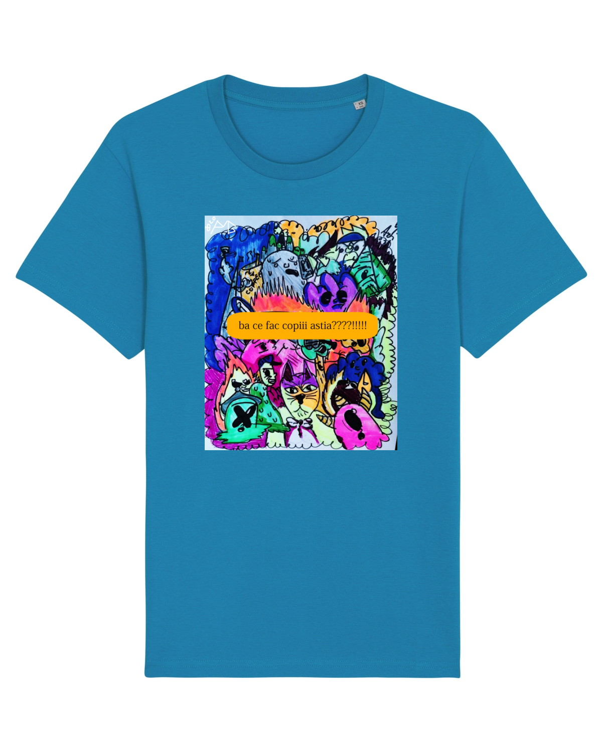 Tricou mânecă scurtă Unisex Rocker Azur