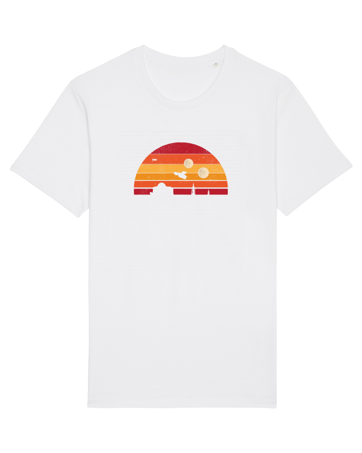 Tricou mânecă scurtă Unisex Rocker White