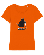 Crazy Killer Cat  Tricou mânecă scurtă guler larg fitted Damă Expresser