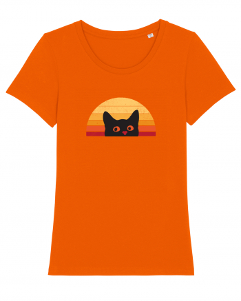 Retro Cat  Bright Orange