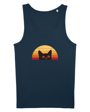 Retro Cat  Navy