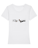 The creation of cigar Tricou mânecă scurtă guler larg fitted Damă Expresser