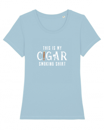 My Cigar smoking shirt. Sky Blue