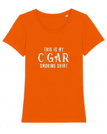 My Cigar smoking shirt. Bright Orange