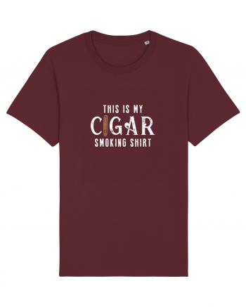 My Cigar smoking shirt. Burgundy