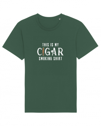 My Cigar smoking shirt. Bottle Green
