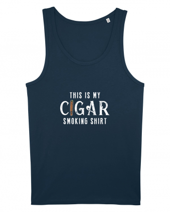My Cigar smoking shirt. Navy