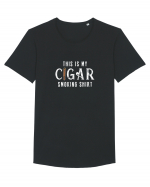 My Cigar smoking shirt. Tricou mânecă scurtă guler larg Bărbat Skater