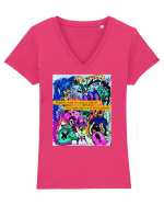 Ploaie Tricou mânecă scurtă guler V Damă Evoker