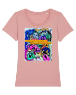 Ploaie Tricou mânecă scurtă guler larg fitted Damă Expresser