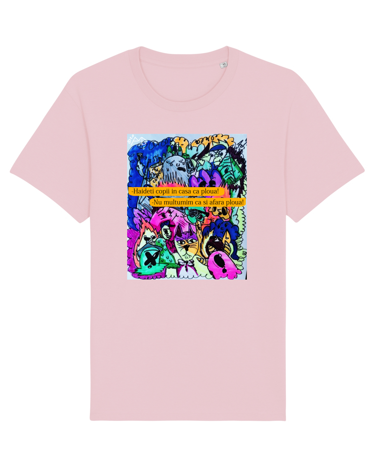 Tricou mânecă scurtă Unisex Rocker Cotton Pink