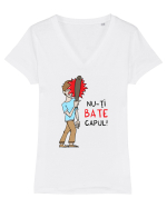 Nu-ți BATE capul! Tricou mânecă scurtă guler V Damă Evoker
