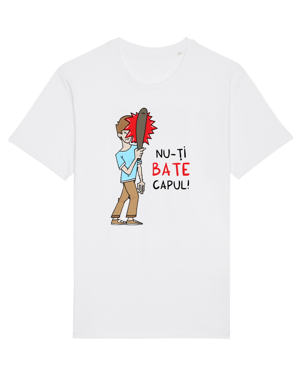 Tricou mânecă scurtă Unisex Rocker White