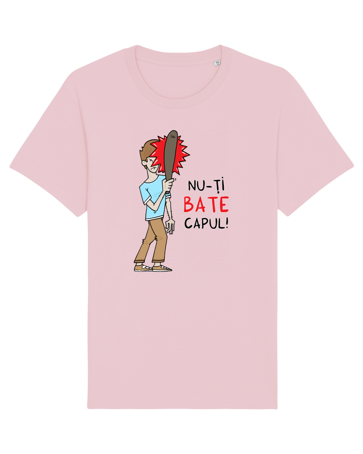 Tricou mânecă scurtă Unisex Rocker Cotton Pink