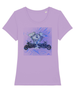Bikes Tricou mânecă scurtă guler larg fitted Damă Expresser