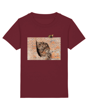 Cats on walls  Burgundy