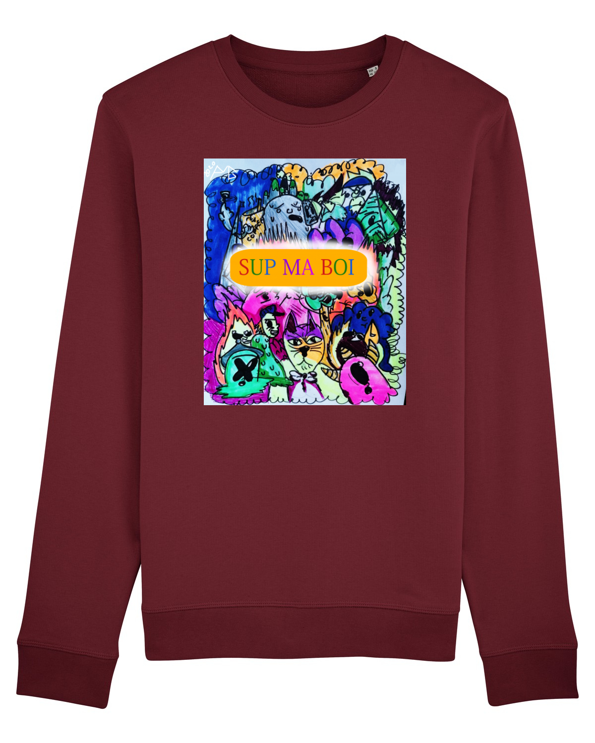 Bluză mânecă lungă Unisex Rise Burgundy