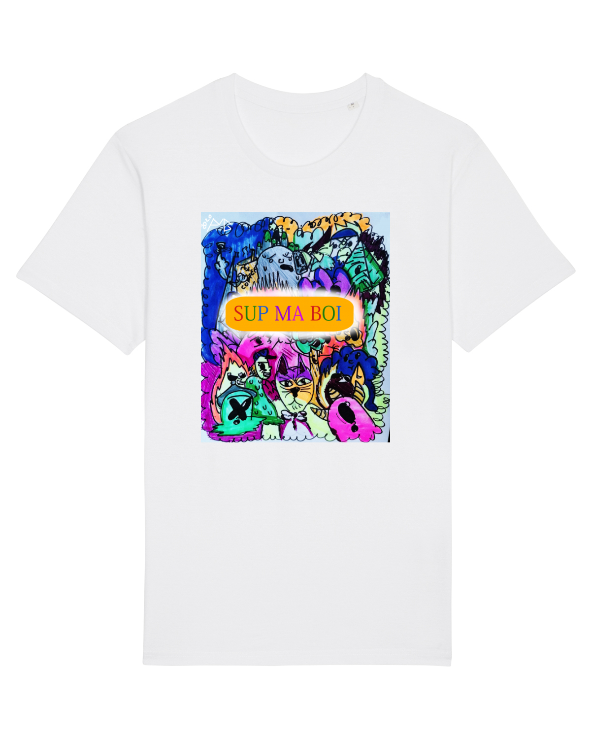 Tricou mânecă scurtă Unisex Rocker White